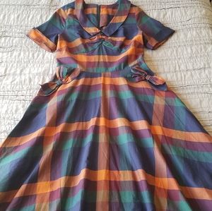 Voodoo Vixen Samantha tartan dress